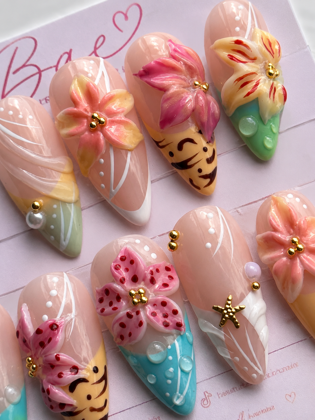 Coral Paradise | Luxury Handmade Gel Press-On Nails