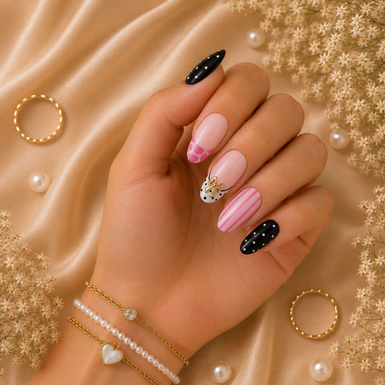 Pink Soirée press-on nails - additional product photo
