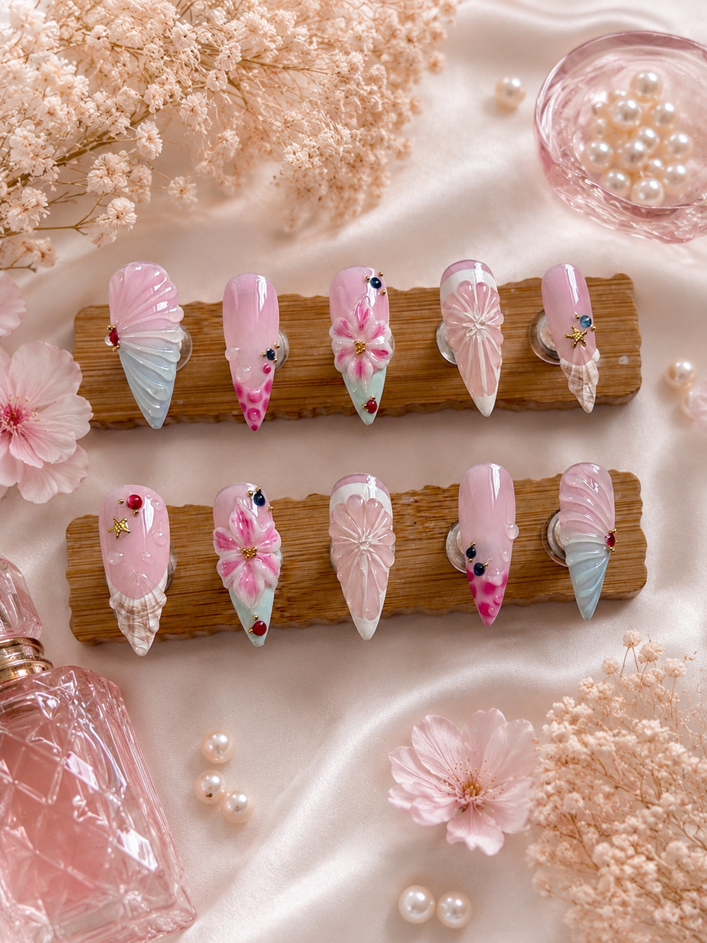 Pearl Tide  | Luxury Handmade Gel Press-On Nails