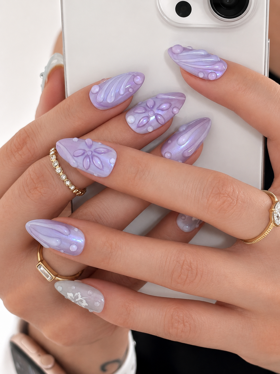 Lavender Tide press-on nails - additional product photo