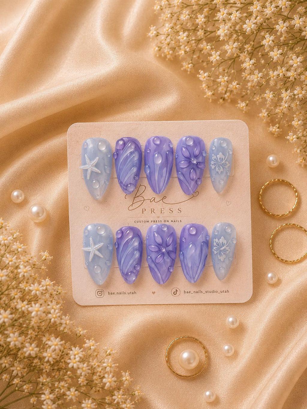 Lavender Tide  | Luxury Handmade Gel Press-On Nails