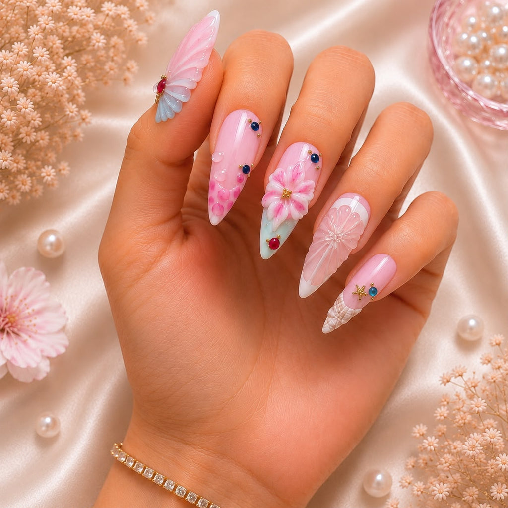 Pearl Tide  | Luxury Handmade Gel Press-On Nails
