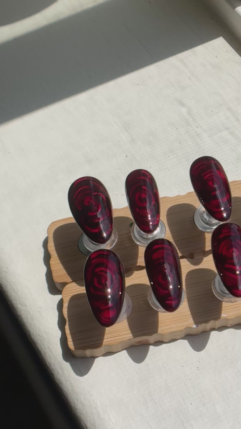 Crimson Eclipse | Luxury Handmade Gel Press-On Nails